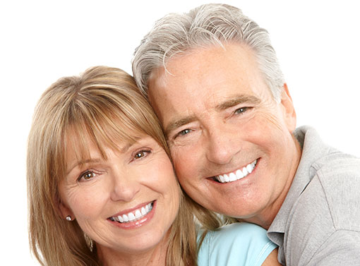 Elderly couple enjoying their smiles